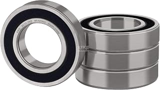 XiKe 4 Pcs 6210-2RS Double Rubber Seal Bearings 50x90x20mm, Pre-Lubricated and Stable Performance and Cost Effective, Deep Groove Ball Bearings.
