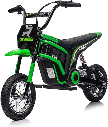 Motocicleta eléctrica para niños motocicleta de motocross de 24 V - Bicicleta de calle todoterreno con pilas para edades de 8 a 12 años, 2