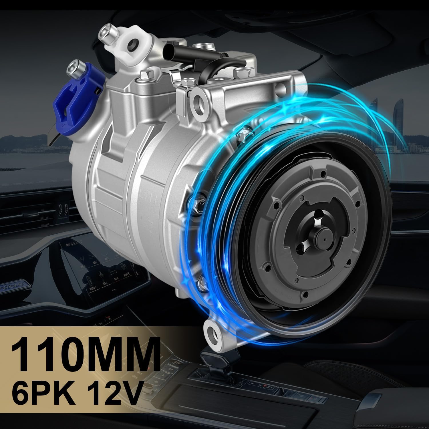 A/C Compressor with Clutch Compatible with BMW 528i 2008-2010, 2006-2007 Fit for BMW 525i 530xi 3.0L, 2009-2011 Fit for BMW Z4 3.0, CO 11248C, CO 11259C, CO 11049C,64509174803