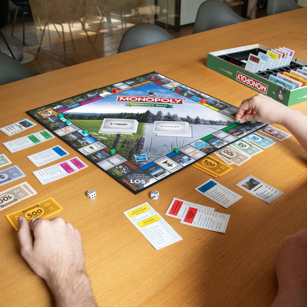 Monopoly Thüringer Wald – Regional-Edition des Kultspiels für Familien, Naturfreunde & Fans der Urlaubsregion | Gesellschaftsspiel ab 8 Jahren | Geschenkidee & Souvenir für Thüringen-Liebhaber