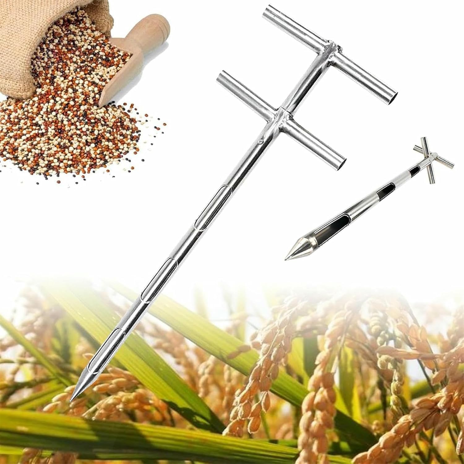 Sonda de suelo con doble tubo para evitar contaminación de muestras