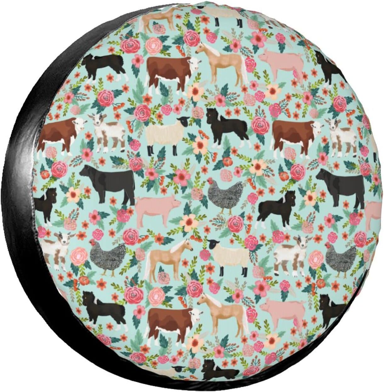 Farm Animal odporne na warunki atmosferyczne ochraniacze opon, pokrowiec na oponę zapasową, do kampera, ciężarówki, przyczepy, kampera, średnica opony 61-83 cm