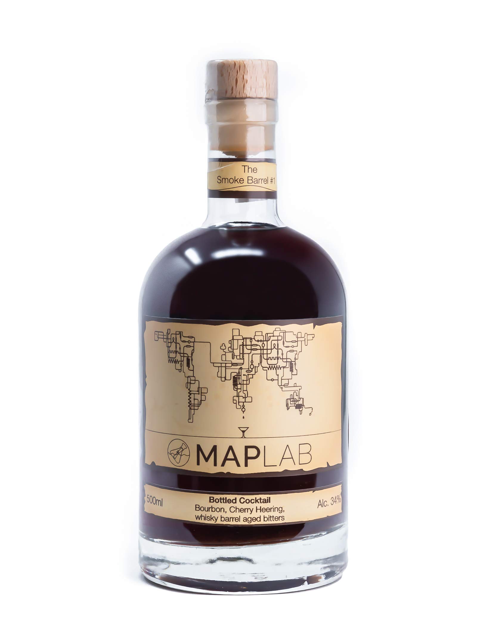 The Smoke Barrel #1 | Kentucky Bourbon | Cherry Heering | MAP Lab | Premium Bottled Cocktail