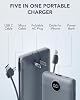 Cargador portátil VRURC con cables integrados y enchufe de pared CA, banco de energía USB C 10000mAh, cargador portátil de viaje compacto y ligero para teléfonos inteligentes, tabletas, etc. - gris 3