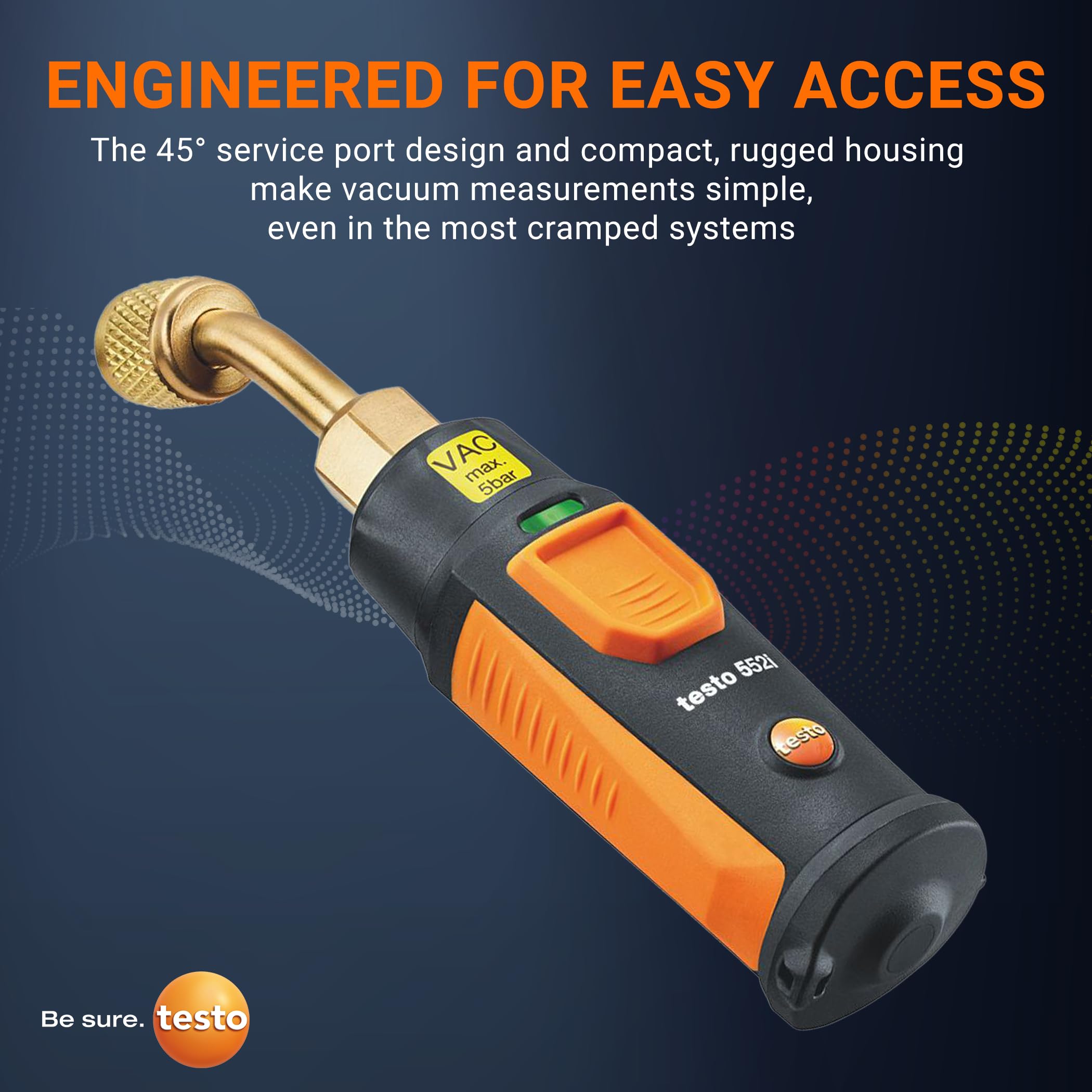 testo 552i Sonda a vuoto wireless controllata da app I per sistemi HVAC – con Bluetooth