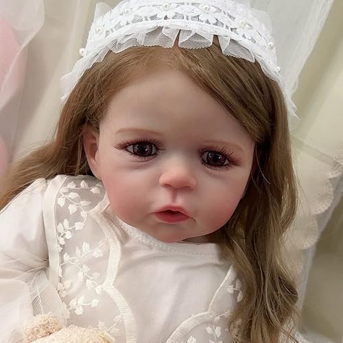 Miniatura 5 de RXDOLL Muñecas realistas Reborn de 24 pulgadas, muñecas de bebé de la vida real, de vinilo de silicona, muñecas de bebé realistas que se ven reales,