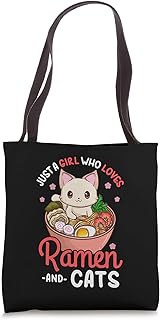 Ramen Cat Neko Anime Kawaii Otaku Girl Tote Bag