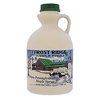 Vista 1 de Frost Ridge Maple Farm, Jarabe de arce orgánico, grado A, cuarto de galón (32 onzas líquidas), rico en ámbar medio