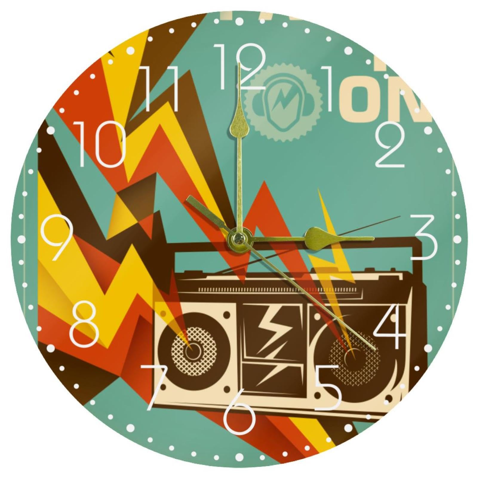 Horloge murale silencieuse en acrylique pour chambre et bureau calme