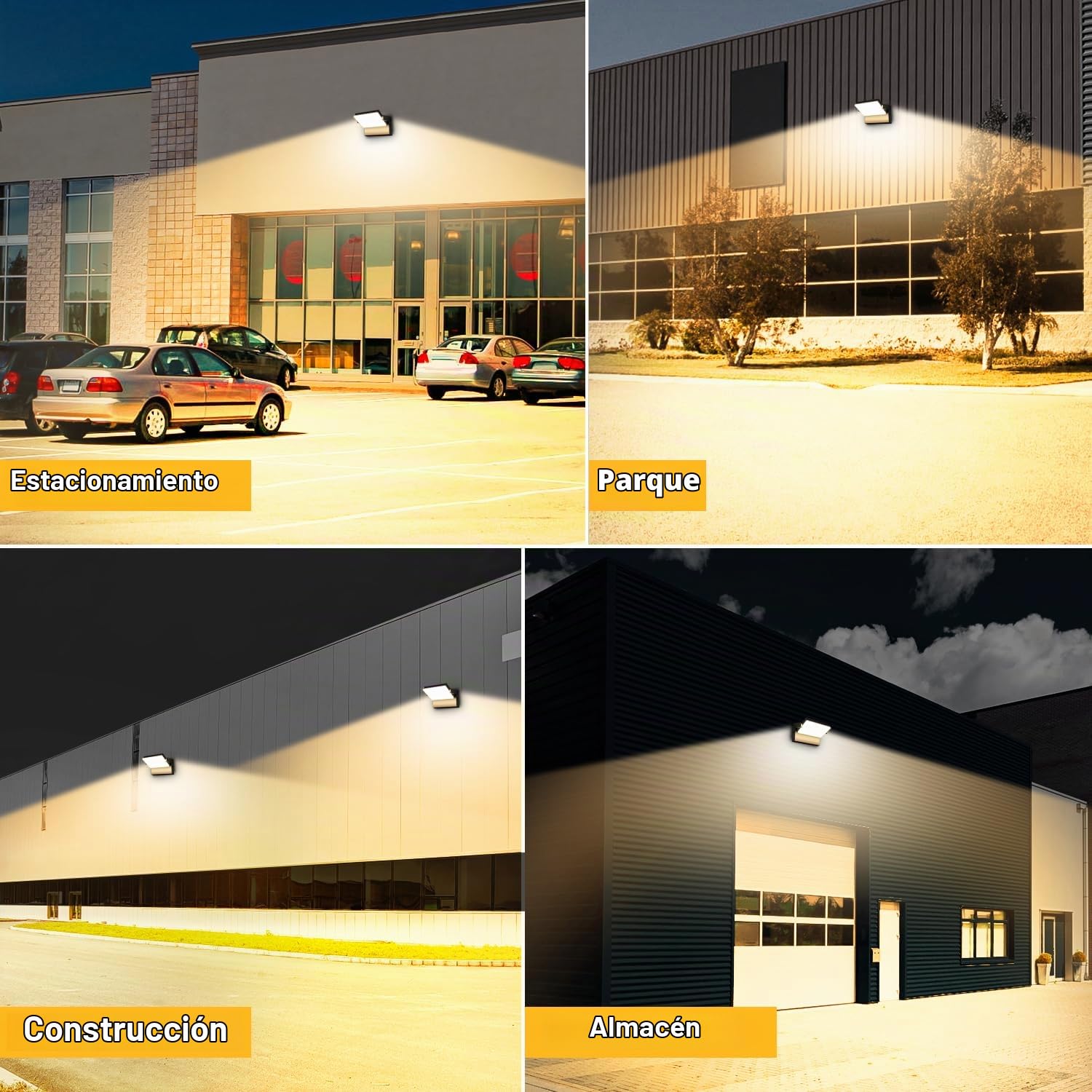 ledmo 150W Aplique Pared Exterior LED 3000K IP65 360° Rotación | 360° rotación completa, carcasa negra mate, aluminio disipador térmico, IP65 impermeable, garaje terraza entrada balcón