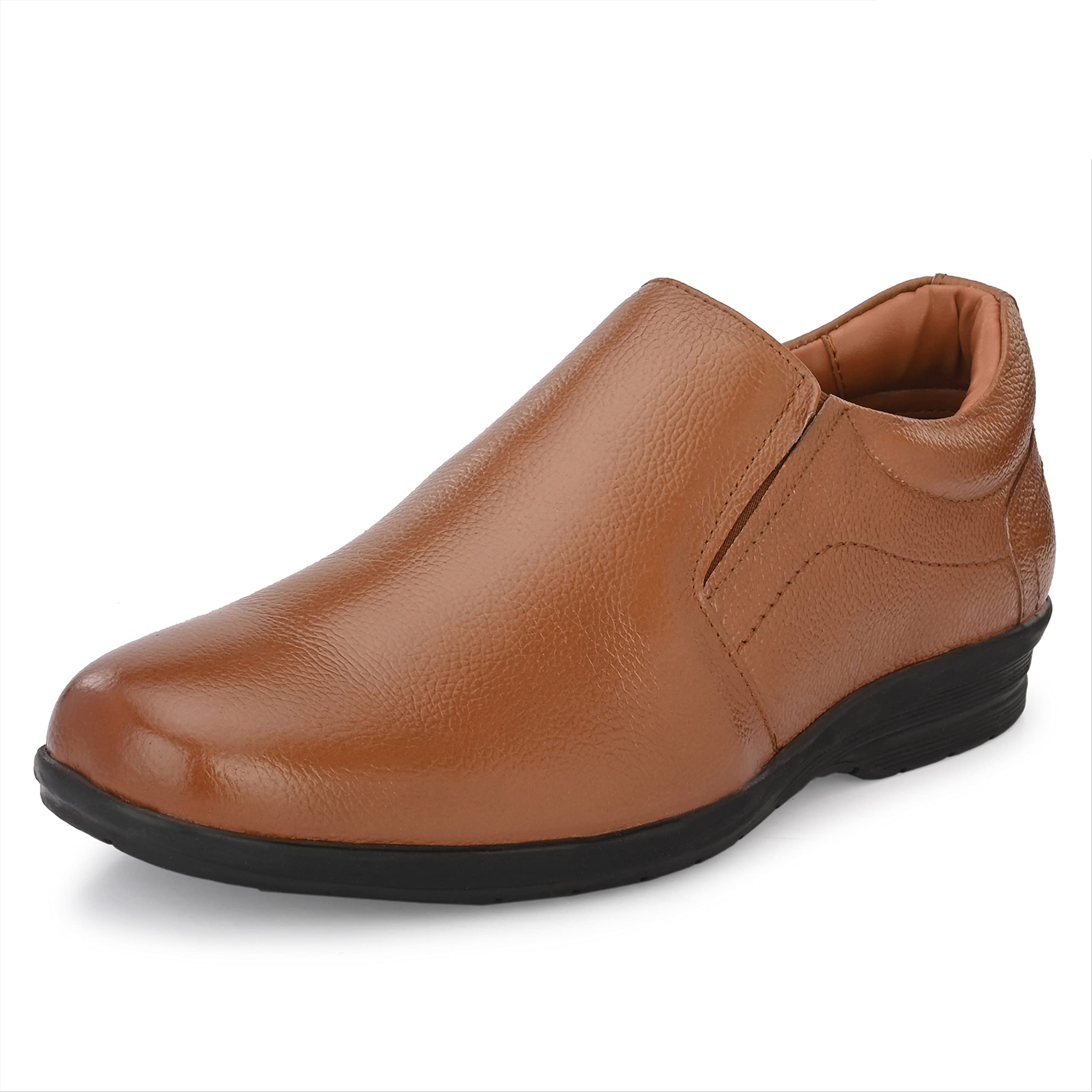Auserio Mens Full Grain Leather Slip On Formal Shoes | Anti Skid Sole, Waxed Laces, Antimicrobial & Heatinsulating | Padded Collar | Shoes for Office & Parties & All Occassions | Tan 10 UK (SSE 012) (B0BWJZY2VY) Amazon Price History, Amazon Price Tracker