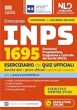Concorso INPS 2026 1695 Funzionari PECS Eserciziario dei quiz ufficiali Banche dati e prove ufficiali per la prova preselettiva