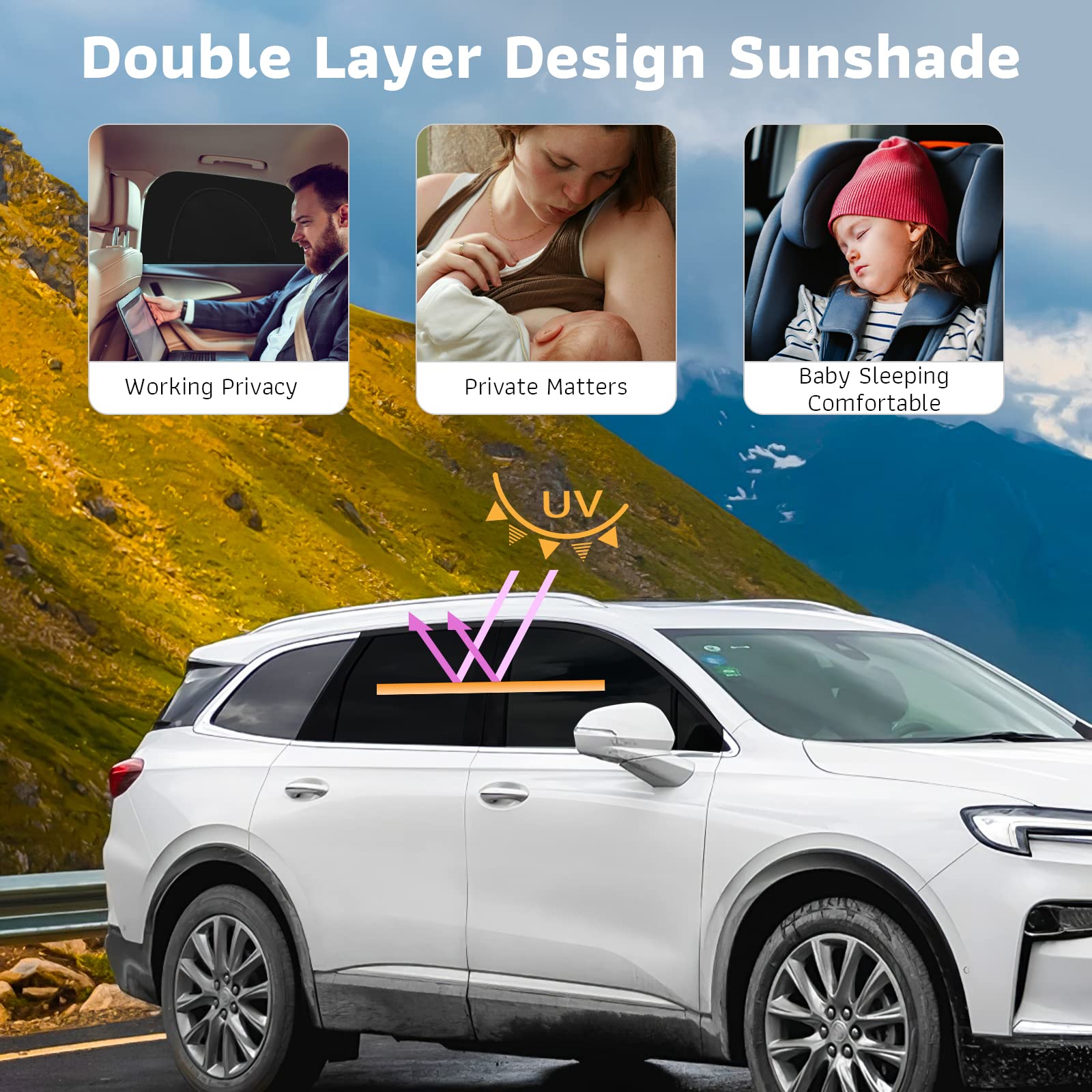 Pare Soleil Voiture Bébé, Chaussette Voiture Soleil pour