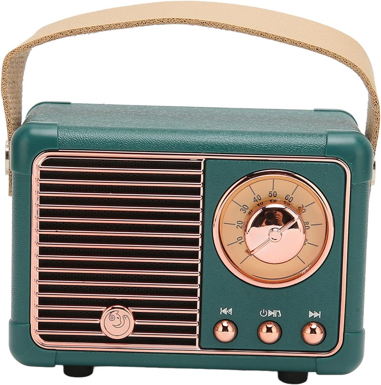Dioche Retro Vintage Speaker, Portable Bluetooth/Wireless Speaker with Enhanced Bass, AM/FM Radio, TF Card Slot, Built-in Mic for Home, Office, Travel, Outdoor Use (Blue)