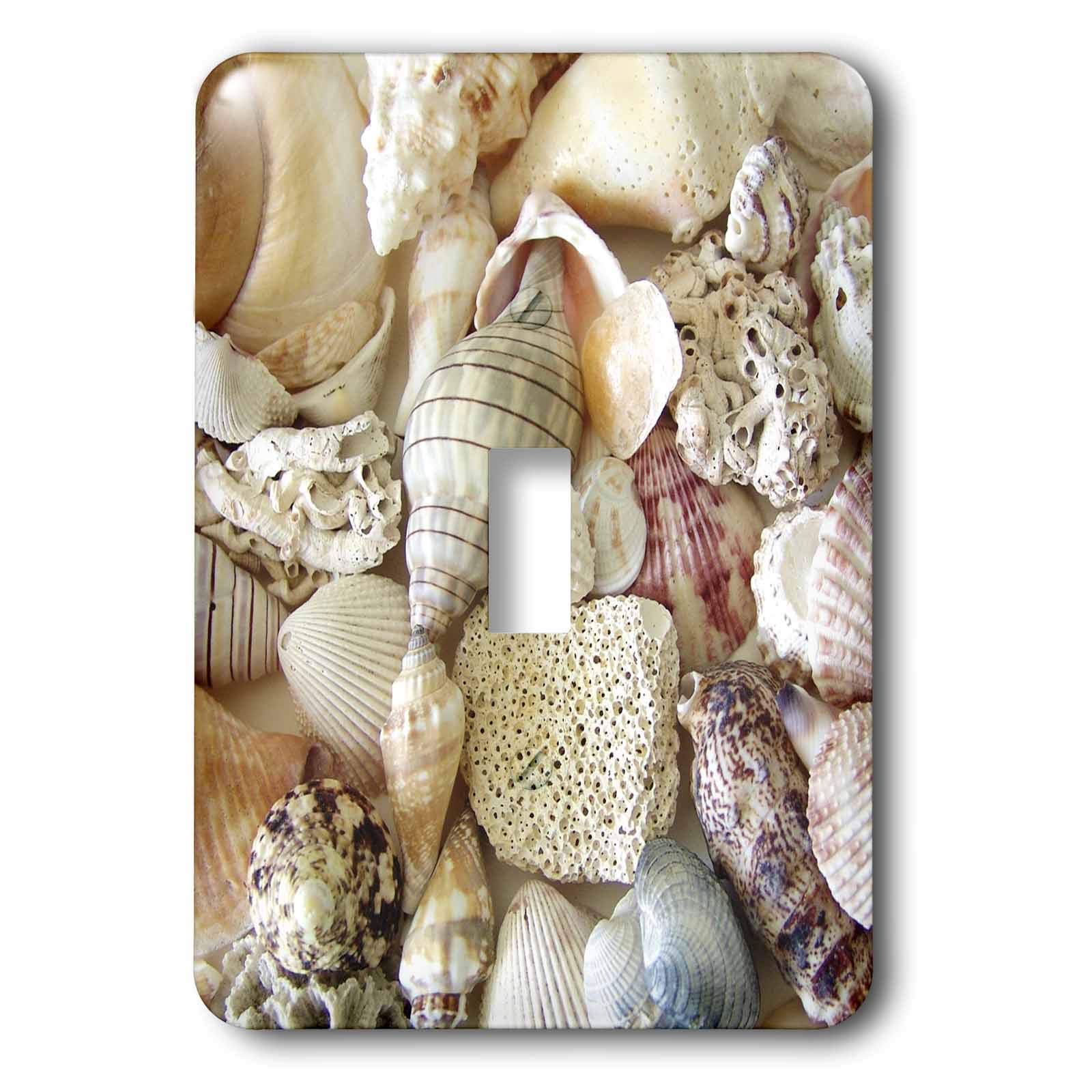 Interrupteur coquillages Floride 3drose, plaque de bascule pour salon