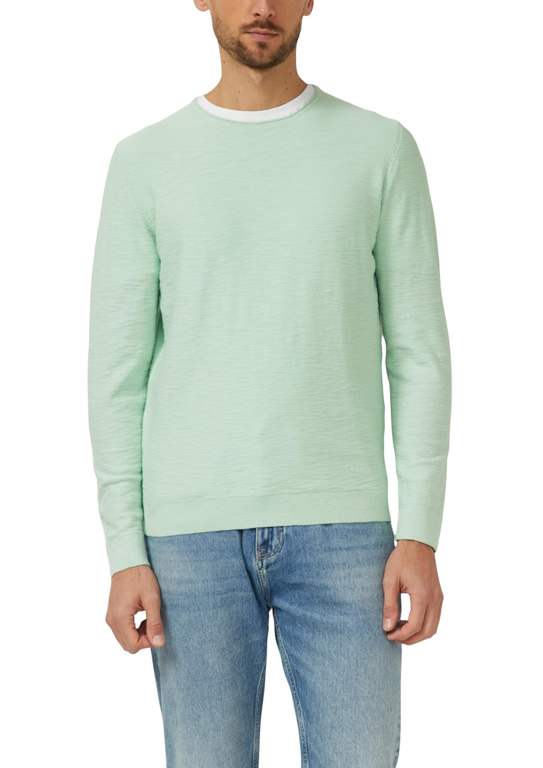 s.Oliver Strickpullover mit Flammgarnstruktur und Rollkante