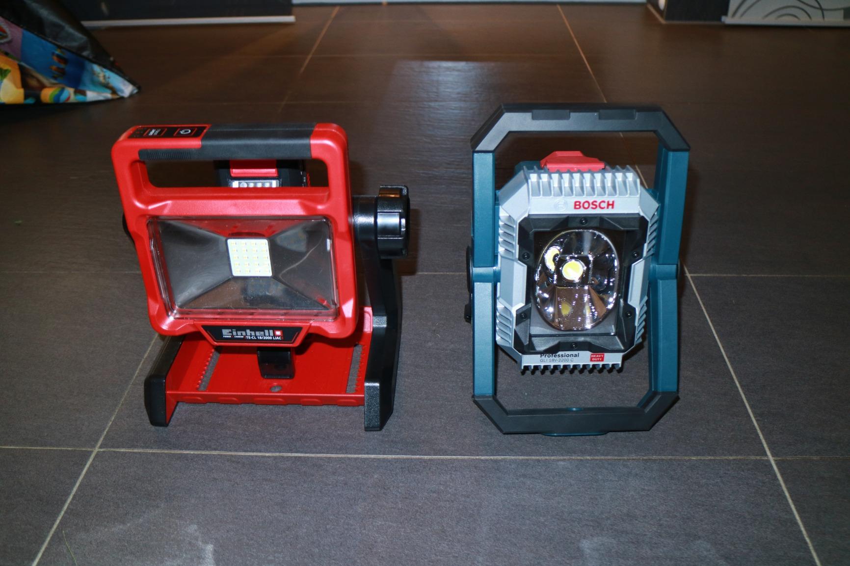 Sehr helle Bauleuchte in gewohnter Bosch blau Qualität – auch im Vergleich überzeugend