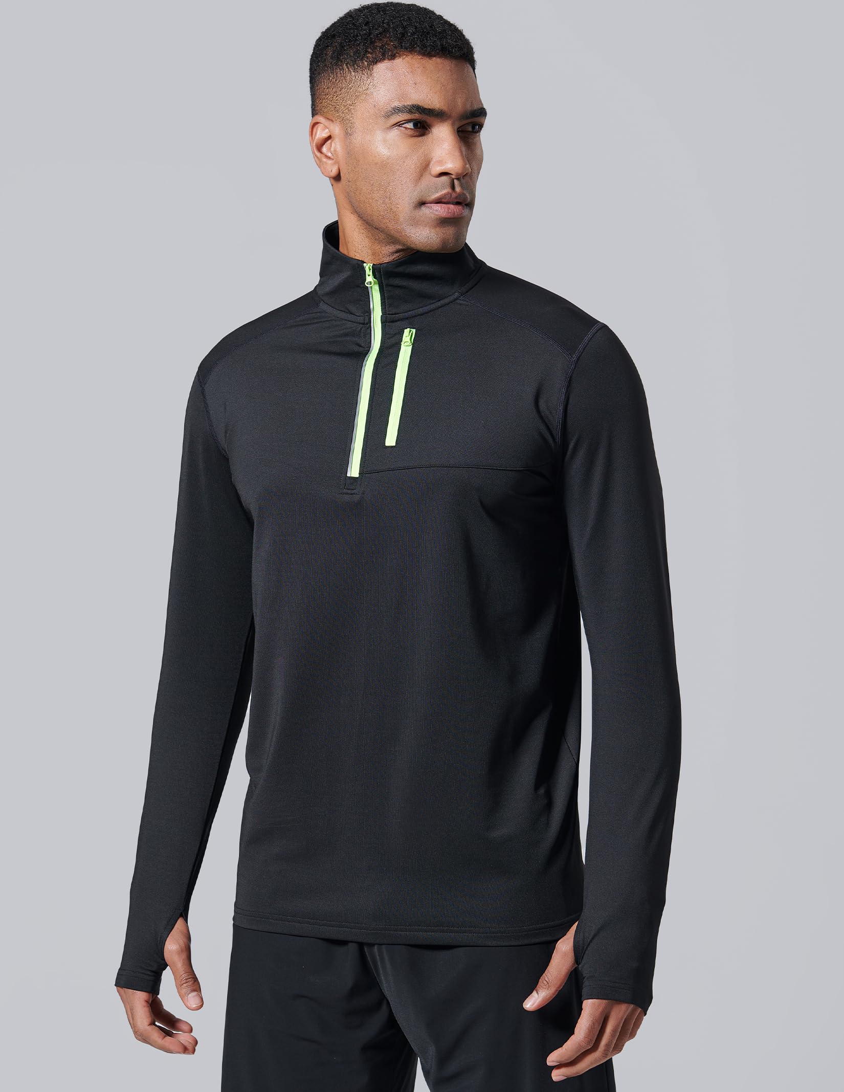 Liberty Imports Athletic Quarter Zip Pullover Long Sleeve Shirts Jersey de Alto Rendimiento Hombre (Pack de 3)