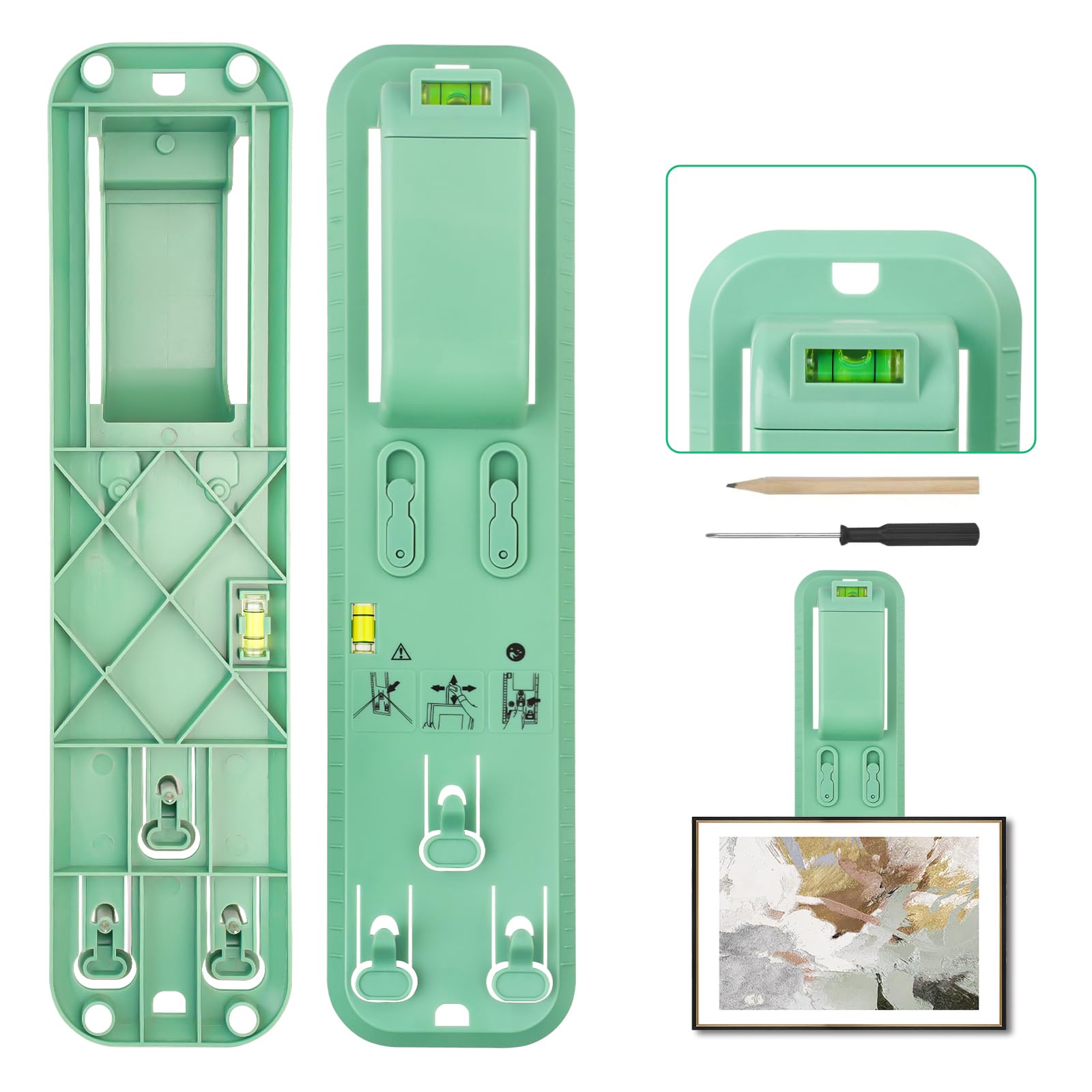 Takker® Kit Sospensione Quadri 61 Pezzi - Appendi Cornici In 1 Passaggio, Senza Chiodi Né Martello, Fino A 10kg, Visto A Dragon's Den