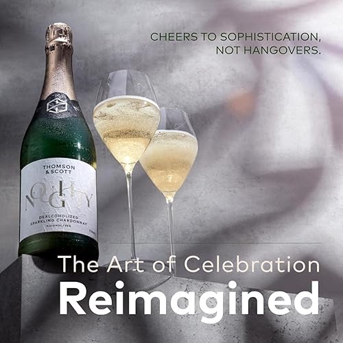 Miniatura 4 de Thomson &amp; Scott Noughty - Paquete de muestras de vino sin alcohol, rojo desalcoholizado (vino tinto), Chardonnay espumoso y rosa espumosa, 25.4fl oz