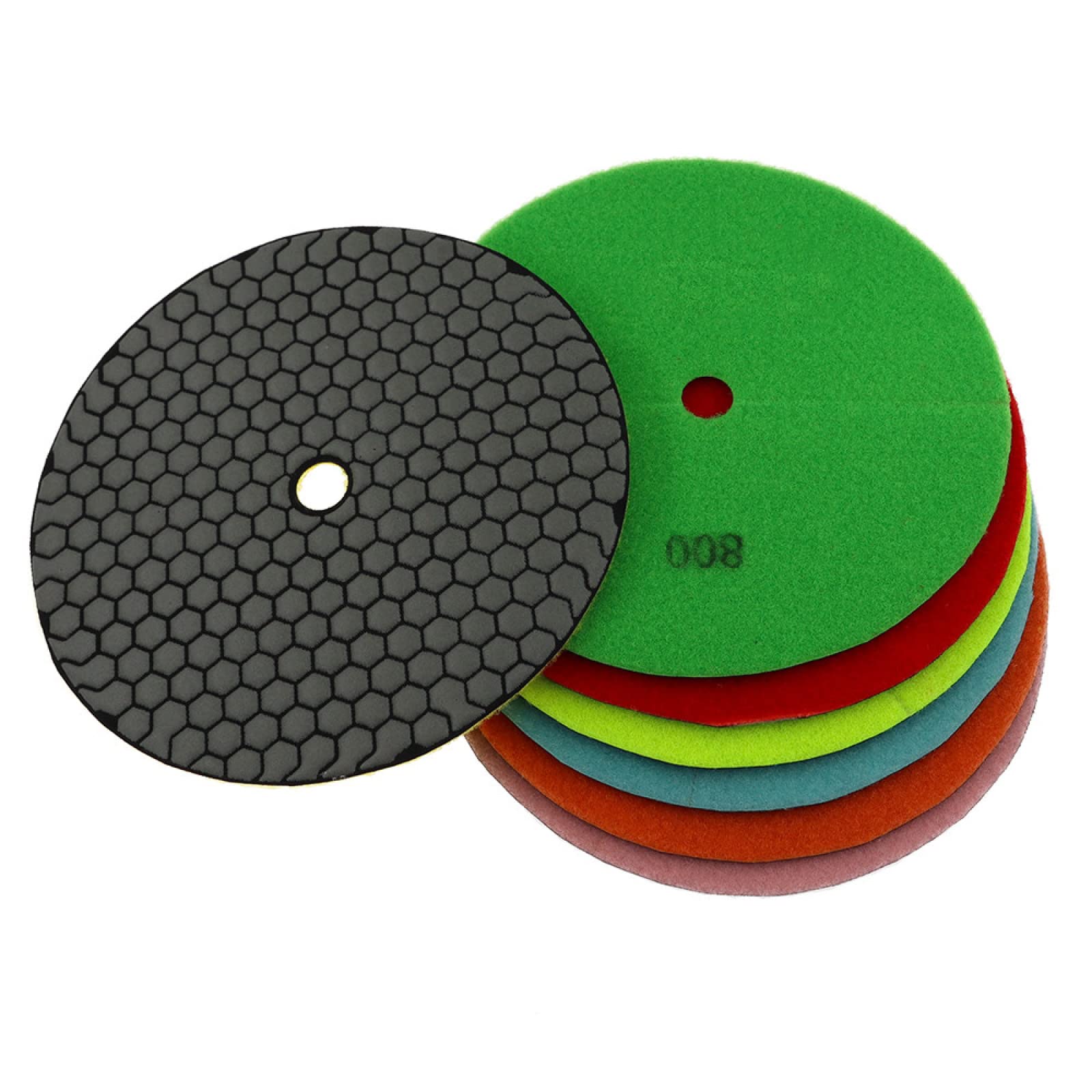7 Unidades/juego De Almohadillas De Pulido En Seco De Diamante De 8 Pulgadas, Almohadillas De Pulido Flexibles Afiladas De 200mm Para Granito, Mármol, Piedra, Disco De Lijado De Hormigón,400