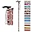 supregear Folding Cane, 5-Level Adjustable Height Walking Stick Lightweight Collapsible Portable Travel Cane with Wrist Strap and T Handle for Elderly Disabled Men Women, Red Floral