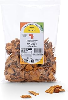 Mangue Séchée 100% Naturelle (500g) – Fruits Saje – Sans Sucre Ajouté, Sans Conservateurs – Idéale Pro & Cuisine Saine