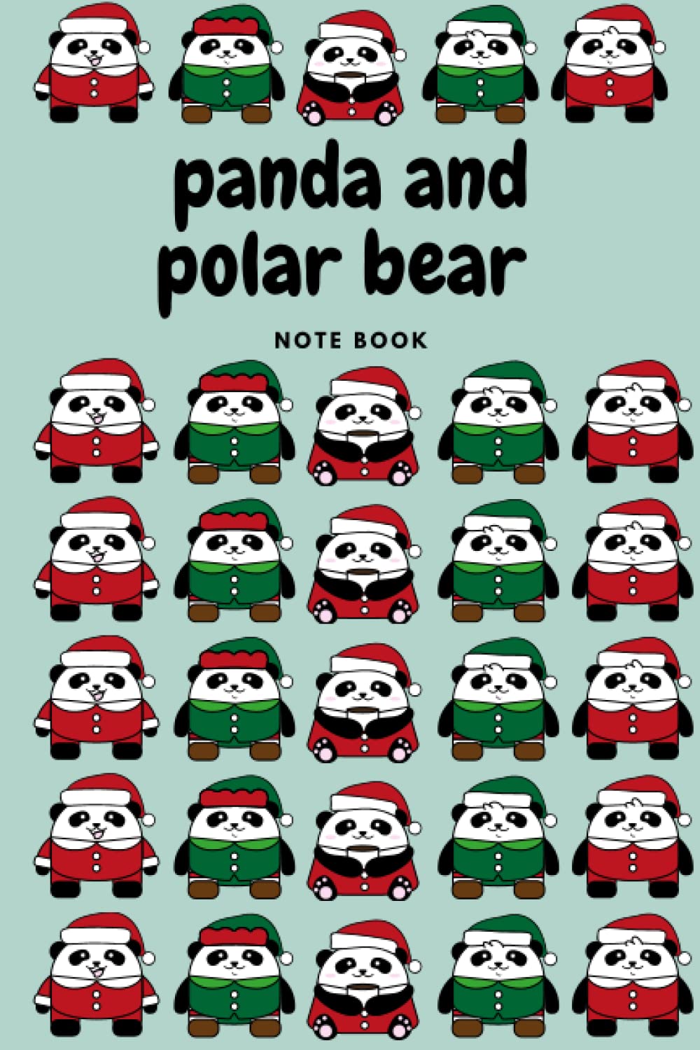 Panda and polar bear notebook: For Girls and Toddlers Journal Lines for Study Notes 6 x 9 inches 100 Pages
