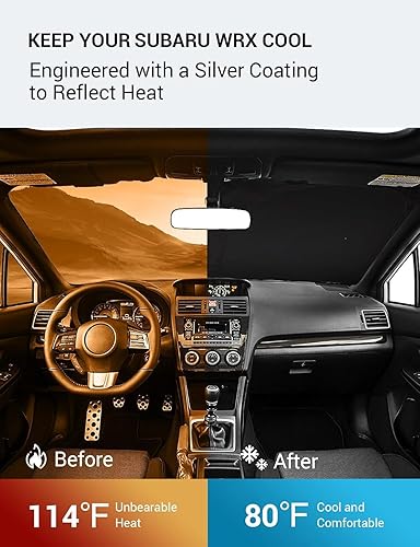 Vista 742 de Proadsy Parasol para parabrisas para BMW X1 F48 2016-2022 de 4 capas plegable, protector de parasol frontal que bloquea los rayos UV y mantiene