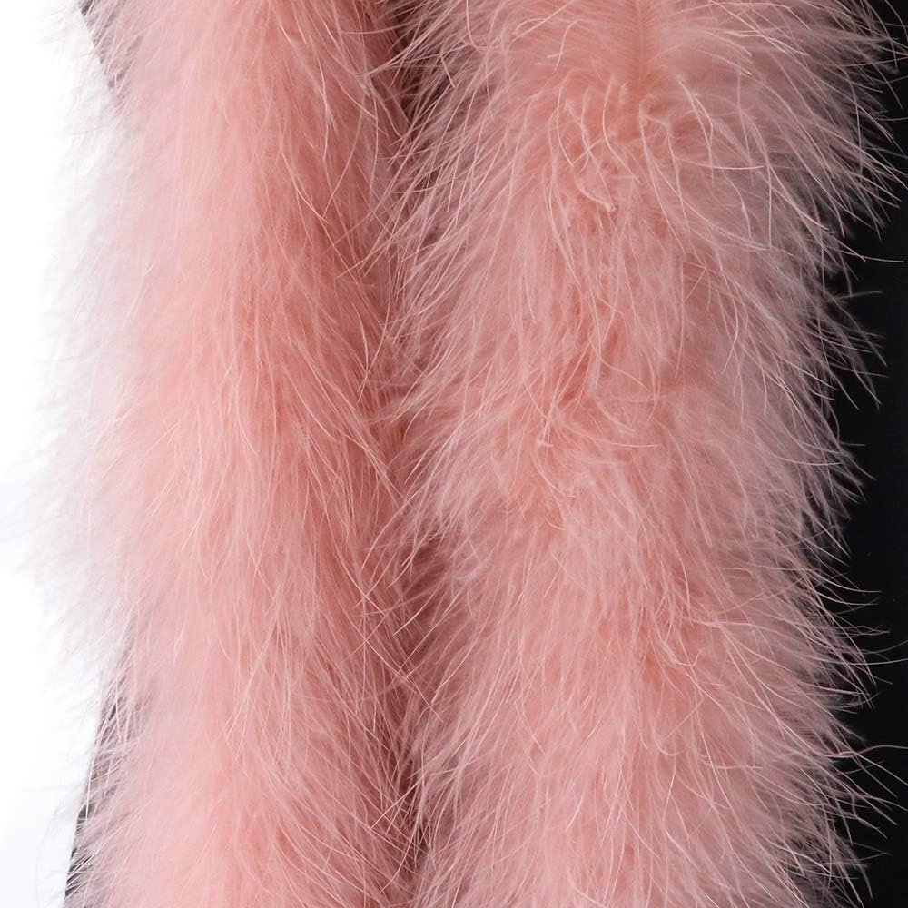 2 Yards Fluffy Marabou Feather Boa for Crafts Wedding Party Christmas Tree Decoration 22 Grams - Image 2