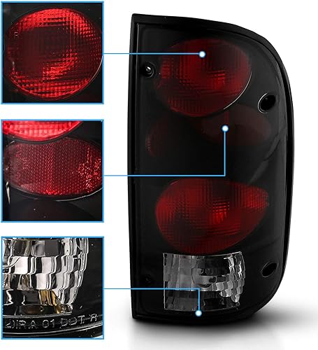 Miniatura 4 de AmeriLite LED DRL luces traseras de repuesto para camioneta Toyota Tacoma 95-00 - Pasajero y lado del conductor. Correa y arnés incluidos.