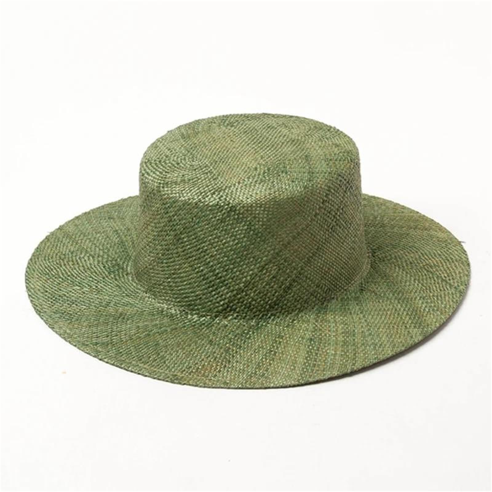 Sombrero de verano para mujer y adulto, sombrero de paja con parte superior plana, sombrero de paja para vacaciones al aire libre, sombreros de playa