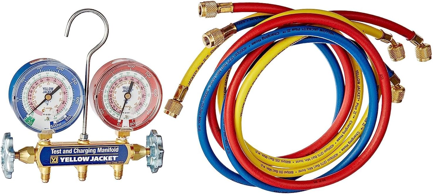 42004 Series 41 Manifold with 3-1/8" Gauges with Hoses