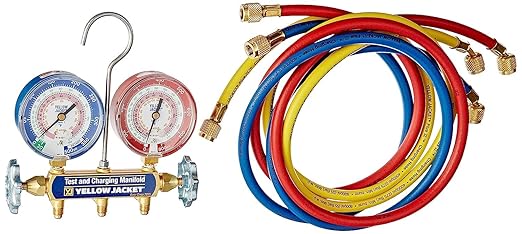 YELLOW JACKET 42004 Series 41 Manifold with 3-1/8