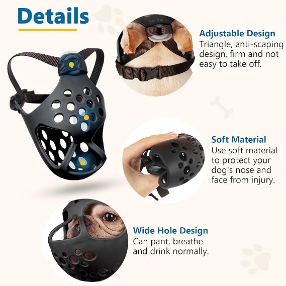 Mayerzon Basket Short Snout Dog Muzzle for French Bulldog English Bulldog
