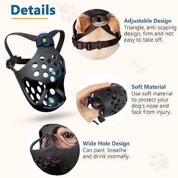 Mayerzon Basket Short Snout Dog Muzzle for French Bulldog English Bulldog