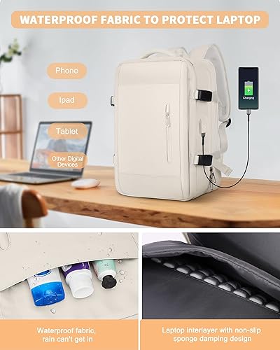 Miniatura 5 de Mochila de viaje grande para mujer, mochila de transporte, mochila de senderismo, mochila impermeable para deportes, escuela, portátil, mochila,