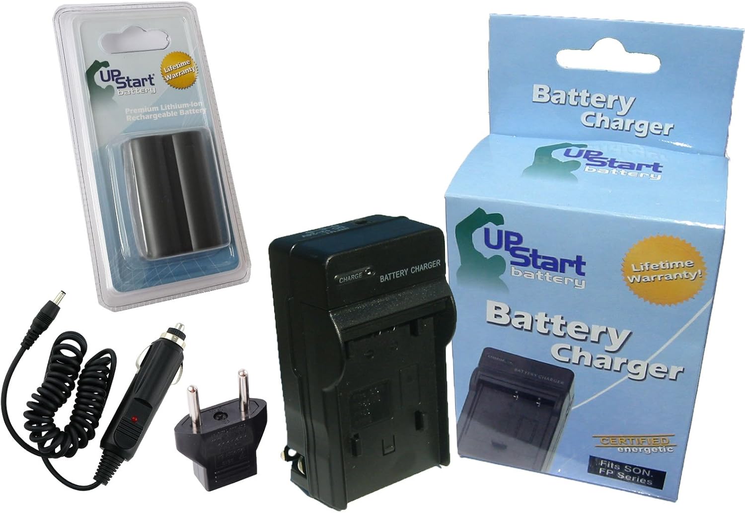Replacement for Canon EOS 30D Battery and Charger with Car Plug and EU