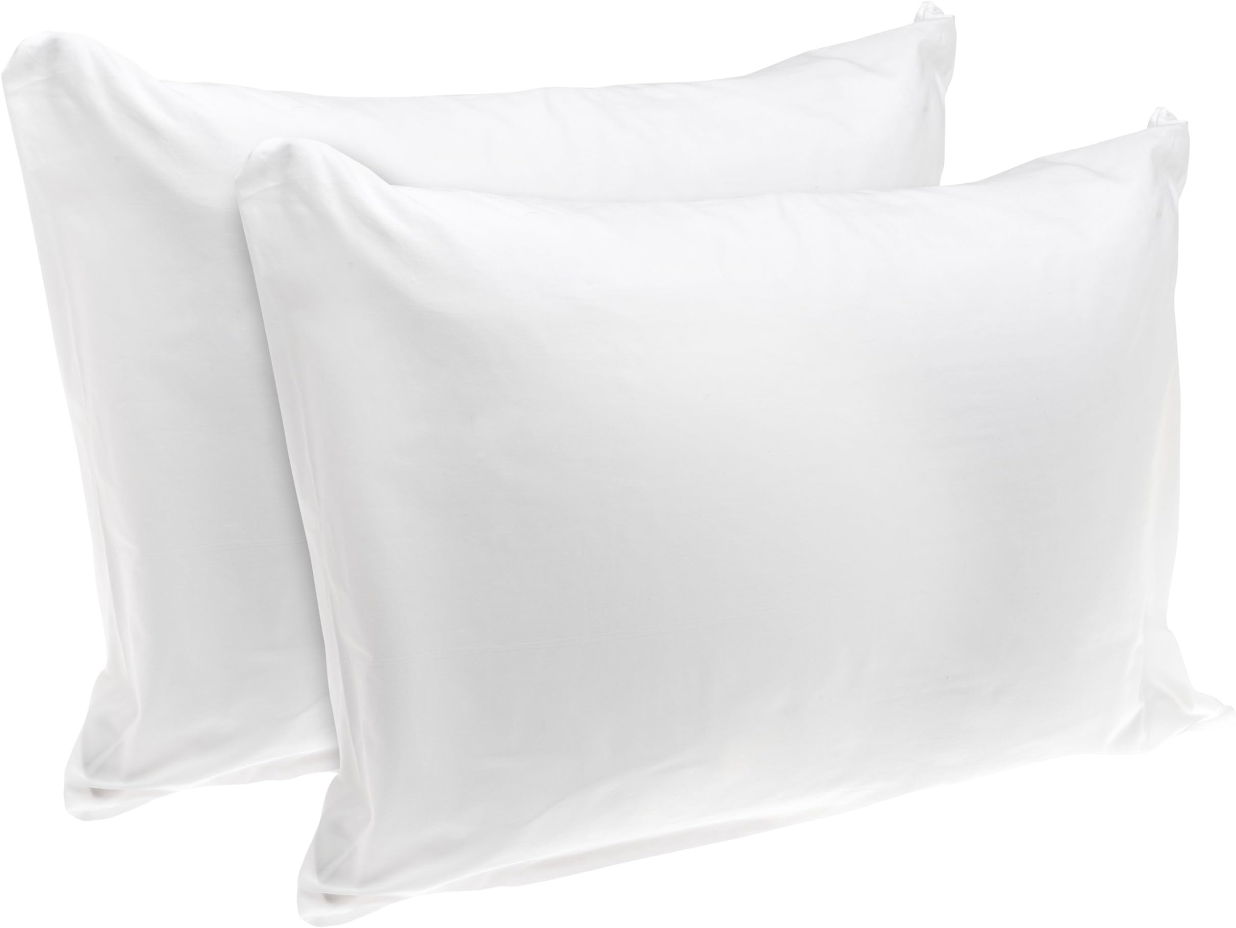 Rest Right 100% Cotton Zippered Pillow Protectors, Standard/Queen, 2 Pack