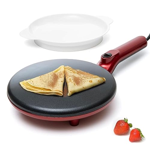 Moss & Stone Electric Crepe Maker 8 Inch, Portable Crepe