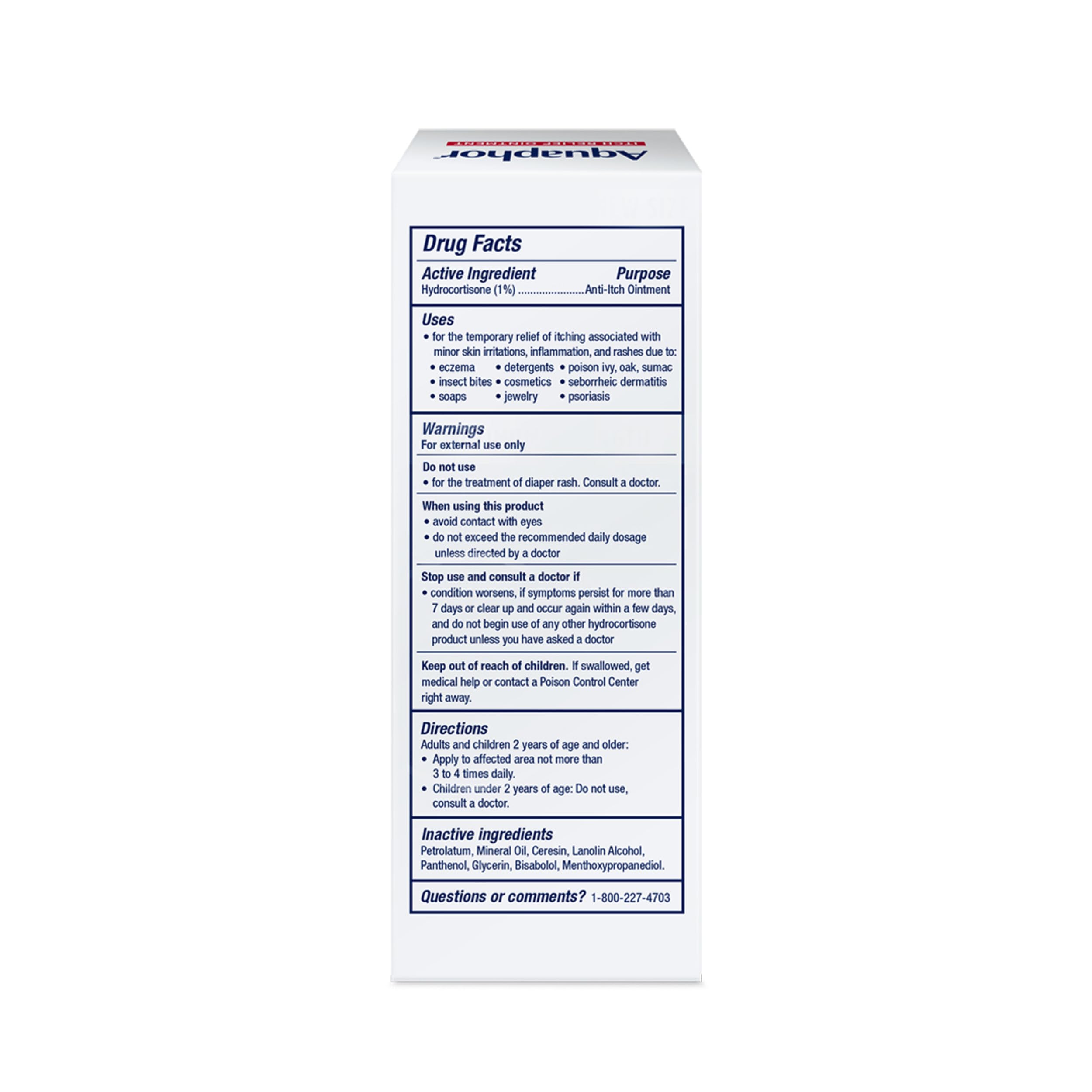 Aquaphor Itch Relief Ointment, Maximum Strength 1% Hydrocortisone, Relieves Itch from Skin Irritation, Insect Bites, Psoriasis, Skin Rashes, Eczema, & Poison Ivy, 2 oz — Amazon image 9