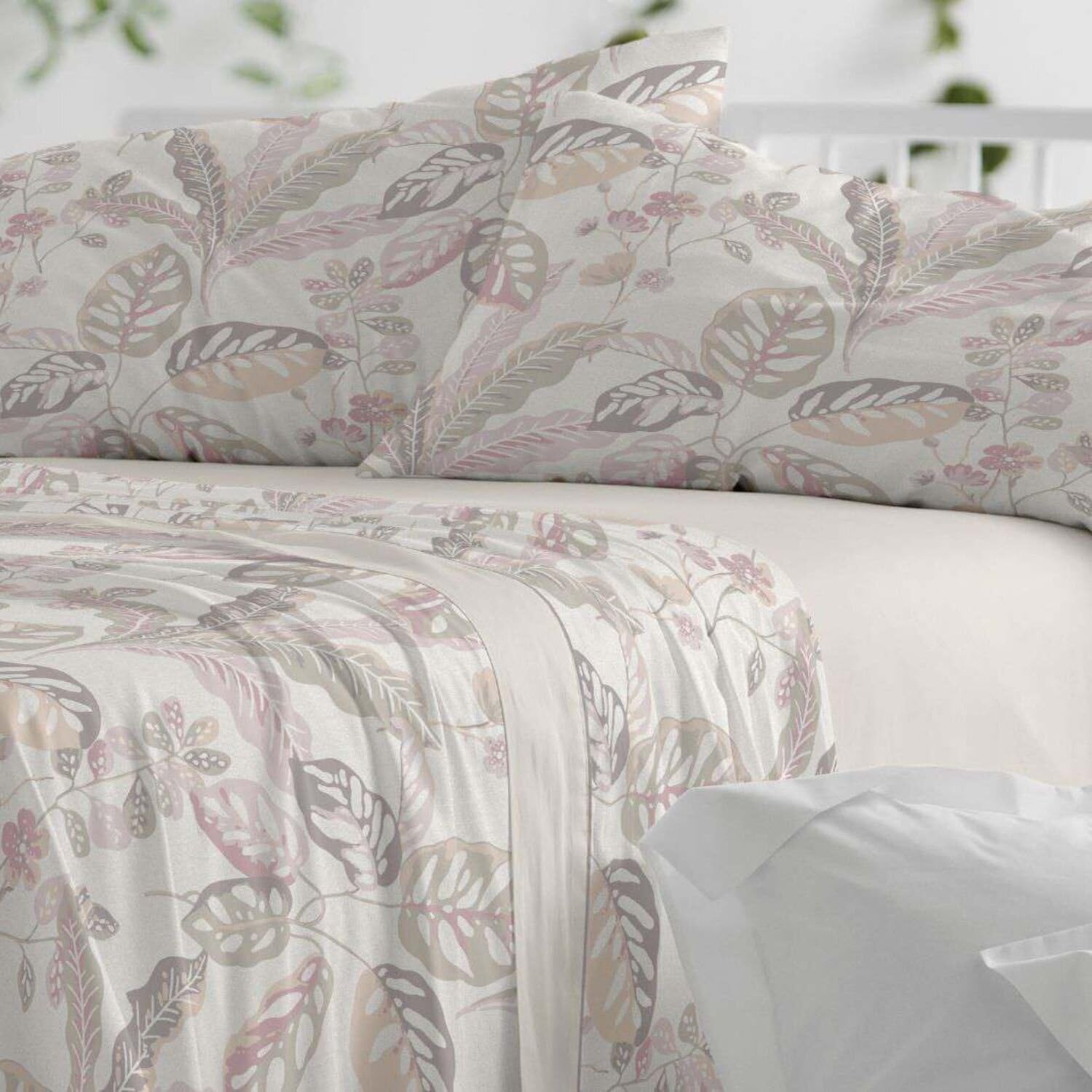 Burrito Blanco | Juego de sábanas | Cama de 150 a 160cm. (+Medidas Disponibles) | Diseño 053 | Color Greige (150-160x190/200cm.)