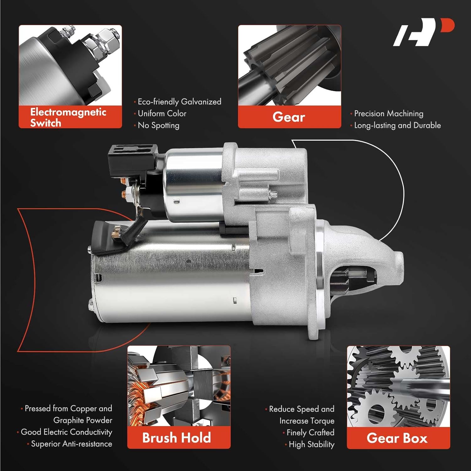 A-Premium Starter Motor Compatible with Hyundai 2014-2020 Elantra & Kia 2019-2021 Forte, 1.8L 2.0L, 12V 1.2KW, Clockwise