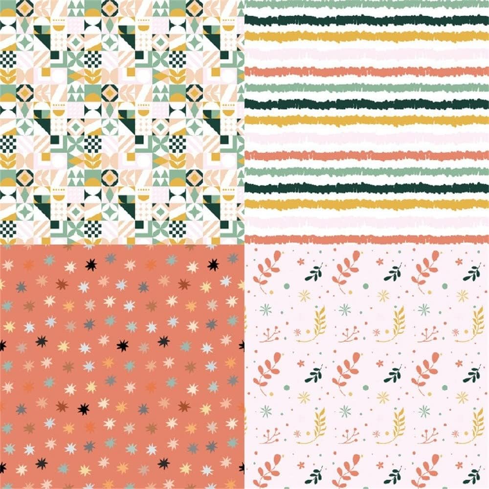 24 Sheet 6"X6" Fox in Forest Vintage Decorative Craft Paper Pad, 160GSM Junk Journal Single-Sided Scrapbook Paper, Scrapbooking Card Making Album Supplies