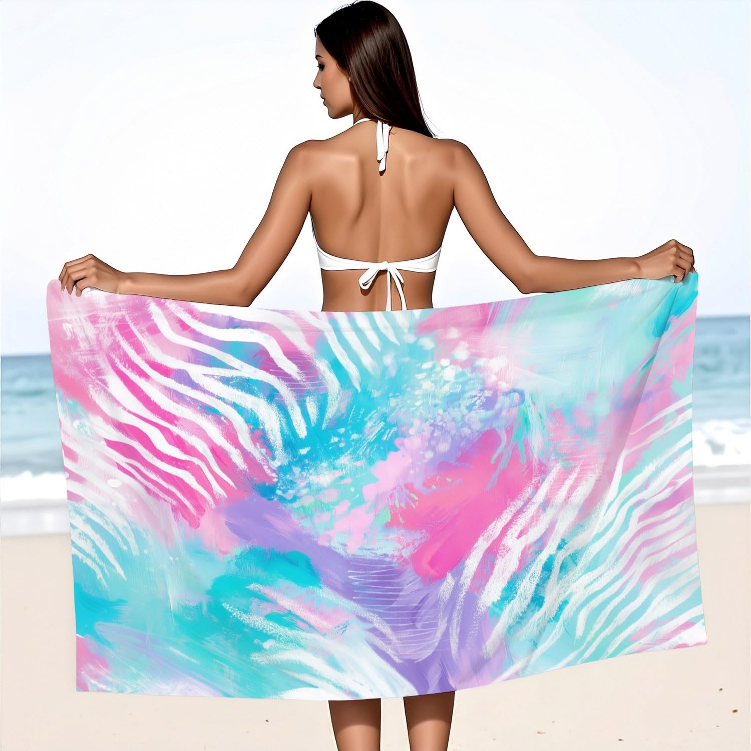 Générique Telo mare anti sabbia ad asciugatura rapida, 200 cm x 100 cm, elegante telo da spiaggia in microfibra, caldo, di lusso, ornato alla natura, melograno, assorbente, super coperta da spiaggia
