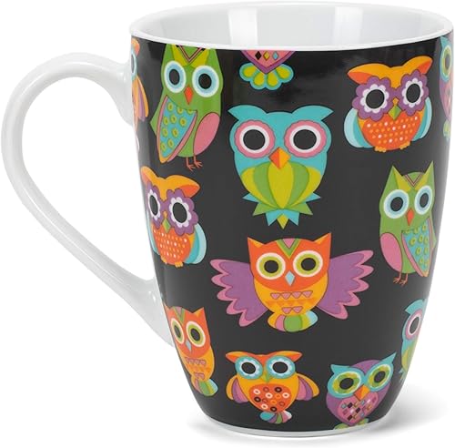 Miniatura 8 de Divinity Boutique 20607 Tazas en caja con patrón de búho, 12 onzas