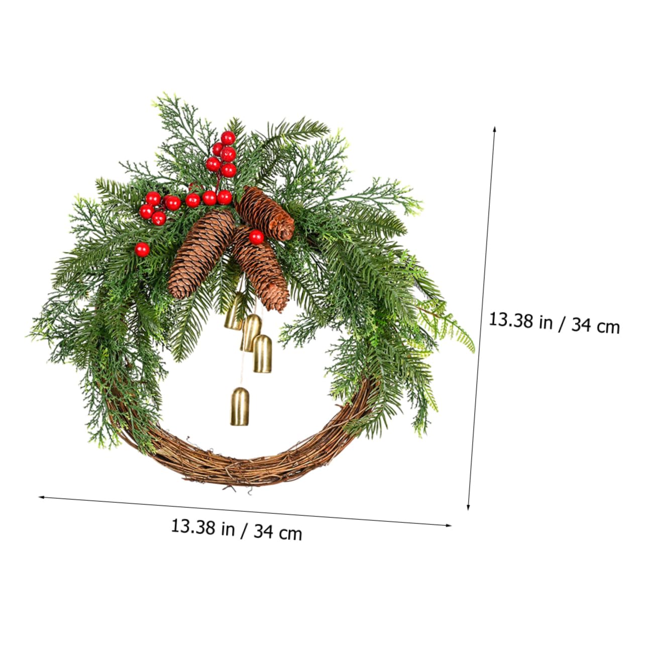 TOPBATHY 2St Kranz Weihnachtsbaum hängende Dekoration tür Wand anhänger weihnachtsdeko Weihnachts Party mockin Boho- Hochzeitsdeko Weihnachtsgirlande Weihnachtsfeier Dekoration Plastik