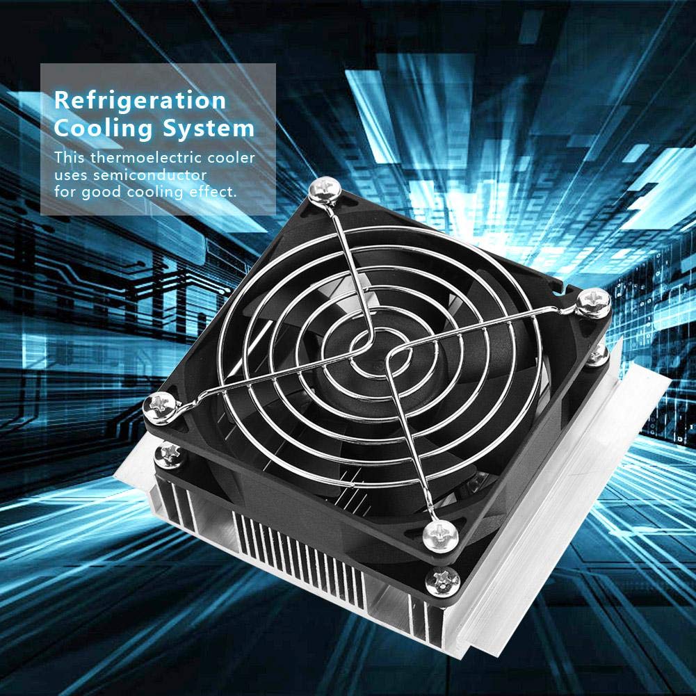 12V Semiconductor Refrigeration Module with Fan, DIY Cooling Device Peltier Cold Plate Cooler DC 12V