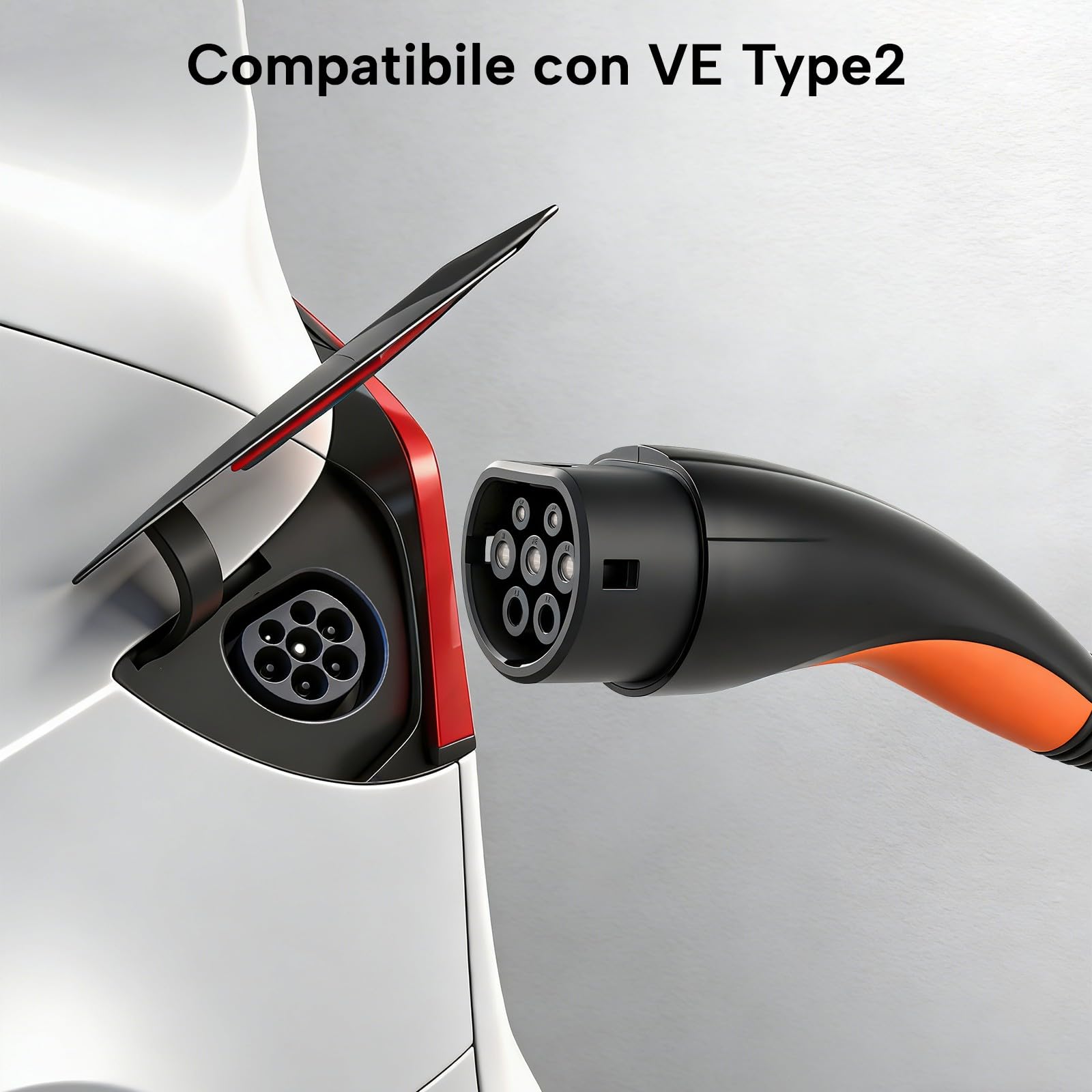 Cavo Prolunga per Veicoli Elettrici Tipo 2, 7kW/32A/Monofase/7m | per Veicoli Elettrici IEC 62196, Borsa per il Trasporto, impermeabile IP54