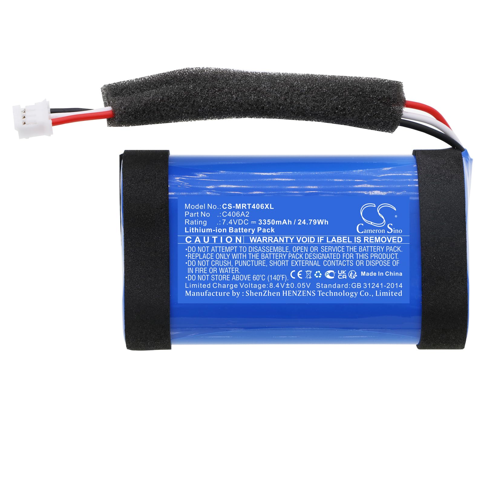TECHTEK Batería 3350mAh Compatible con [Marshall] 1001908, 1005696, Emberton, Emberton 2, BT, II sustituye C406A2, C406A2-2